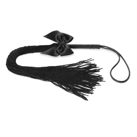 Чёрная плётка Lilly Whip Bijoux - Bijoux Indiscrets - купить с доставкой в Волгодонске