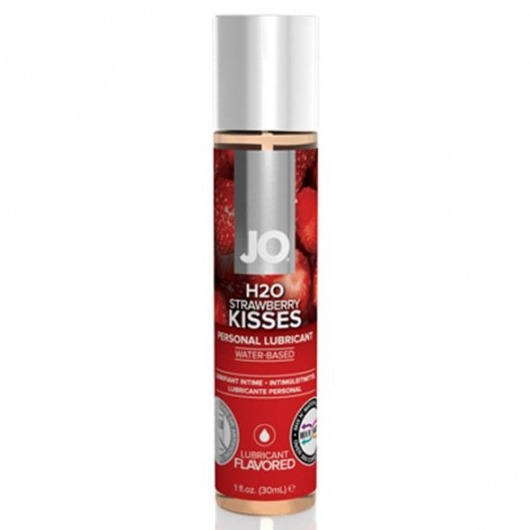 Смазка с ароматом клубники JO Flavored Strawberry Kiss - 30 мл. - System JO - купить с доставкой в Волгодонске