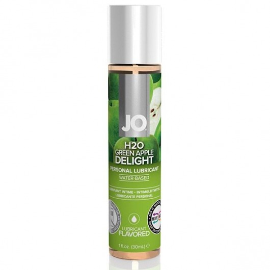 Смазка с ароматом яблока JO Flavored  Green Apple H2O - 30 мл. - System JO - купить с доставкой в Волгодонске