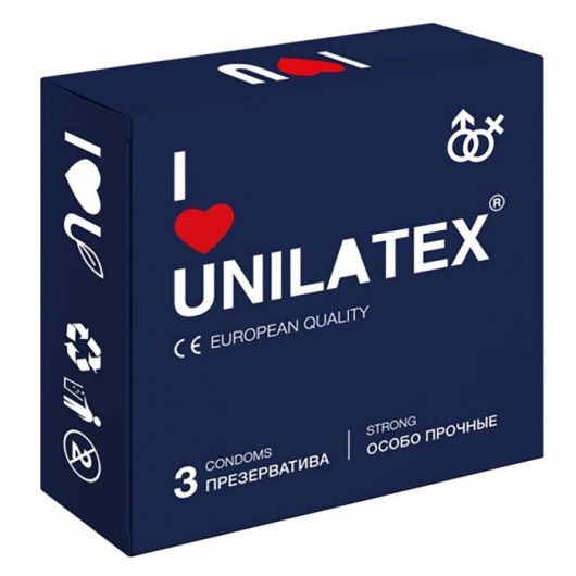 Ультрапрочные презервативы Unilatex Extra Strong - 3 шт. - Unilatex - купить с доставкой в Волгодонске