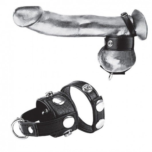 Утяжка для мошонки и пениса Cock Ring With 1  Ball Stretcher And Optional Weight Ring - BlueLine - купить с доставкой в Волгодонске