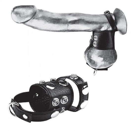 Утяжка на пенис и мошонку Cock Ring With 1.5  Ball Stretcher And Optional Weight Ring - BlueLine - купить с доставкой в Волгодонске