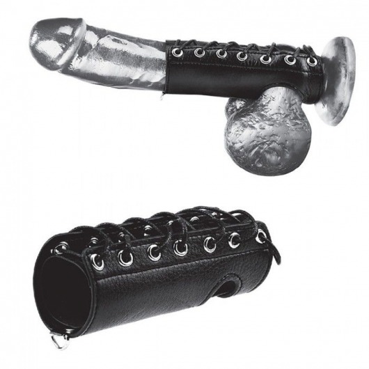 Сбруя на член на шнуровке 5  Cock Sheath - BlueLine - купить с доставкой в Волгодонске