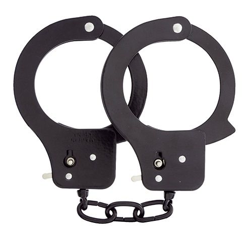 Чёрные наручники из листового металла BONDX METAL CUFFS BLACK - Dream Toys - купить с доставкой в Волгодонске