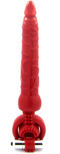 Красная вибронасадка с анальным стимулятором - ToyFa - в Волгодонске купить с доставкой