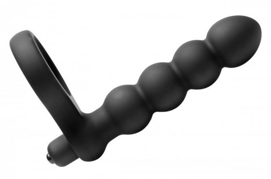 Насадка для двойного проникновения Double Fun Cock Ring with Double Penetration Vibe - XR Brands - в Волгодонске купить с доставкой