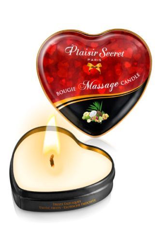 Массажная свеча с ароматом экзотических фруктов Bougie Massage Candle - 35 мл. - Plaisir Secret - купить с доставкой в Волгодонске