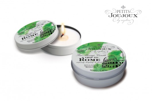 Массажная свеча Petits Joujoux Rome с ароматом грейпфрута и бергамота - 33 гр. - MyStim - купить с доставкой в Волгодонске
