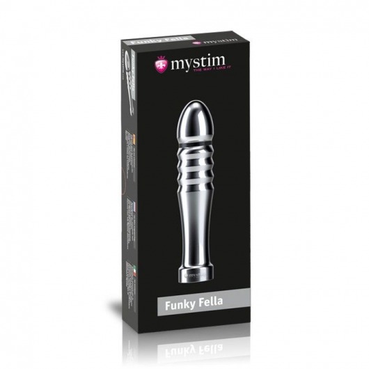 Ребристый фаллоимитатор для электростимуляции Funky Fella Rill Dildo - 13 см. - MyStim - купить с доставкой в Волгодонске