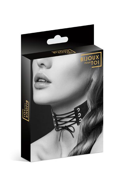 Оригинальный ошейник-чокер со шнуровкой - Bijoux Pour Toi - купить с доставкой в Волгодонске