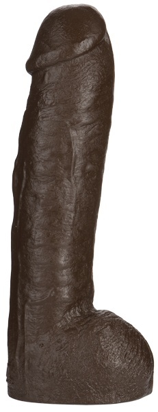 Большая насадка для трусиков Vac-U-Lock Realistic Hung - 31,7 см. - Doc Johnson - купить с доставкой в Волгодонске