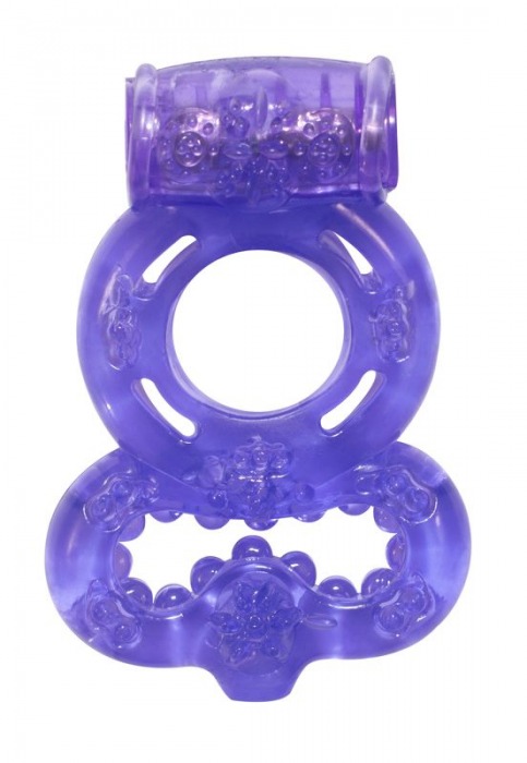 Фиолетовое эрекционное кольцо Rings Treadle с подхватом - Lola Games - в Волгодонске купить с доставкой