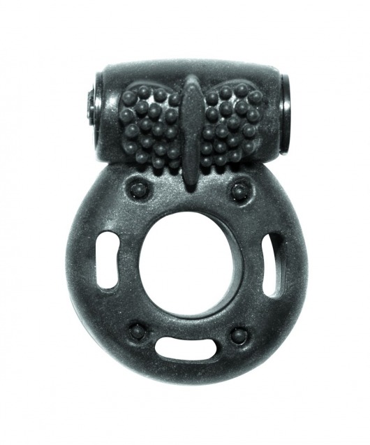Черное эрекционное кольцо с вибрацией Rings Axle-pin - Lola Games - в Волгодонске купить с доставкой
