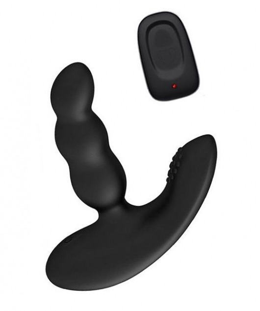 Черный силиконовый стимулятор простаты Levett Nitoc с пультом ДУ - Levett - в Волгодонске купить с доставкой