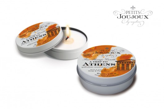 Массажная свеча Petits Joujoux Athens с ароматом муската и пачули - 33 гр. - MyStim - купить с доставкой в Волгодонске