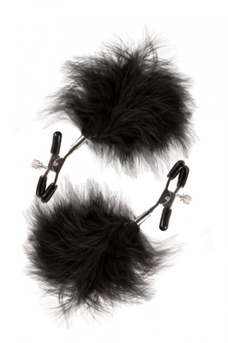 Зажимы для сосков с пухом FEATHERED NIPPLE CLAMPS - Blush Novelties - купить с доставкой в Волгодонске