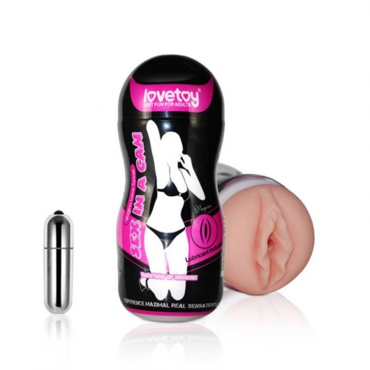 Мастурбатор-вагина Sex In A Can Vibra Vagina Tunnel - Lovetoy - в Волгодонске купить с доставкой