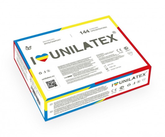 Разноцветные ароматизированные презервативы Unilatex Multifruits - 144 шт. - Unilatex - купить с доставкой в Волгодонске