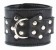 Чёрные наручники  из кожи с пряжкой - БДСМ Арсенал - купить с доставкой в Волгодонске